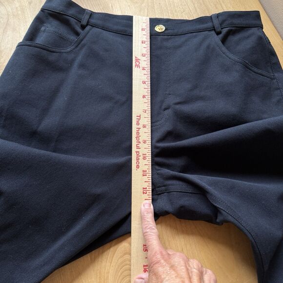 DONCASTER SIGNATURE PANTS NWT COTTON BLD 5 POCKET RELAXED CASUAL OFFICE NAVY 12 - Picture 9 of 11